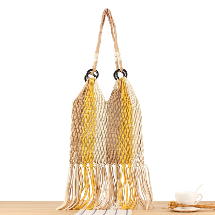 Net shopper with fringe accents Kalsten