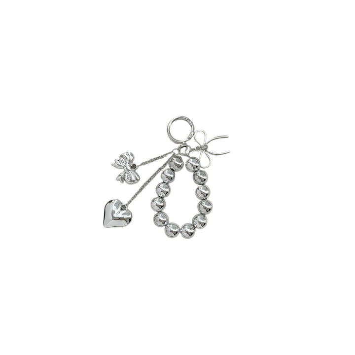 Elegant Heart and Bow Charm Keychain Kalsten