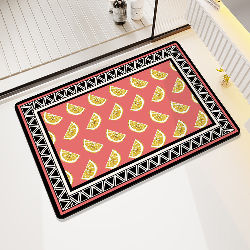 Textured Geometric Bath Mat Kalsten