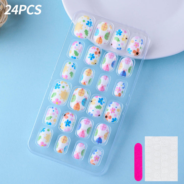 Decorative Press-On Nail Art Tips Set