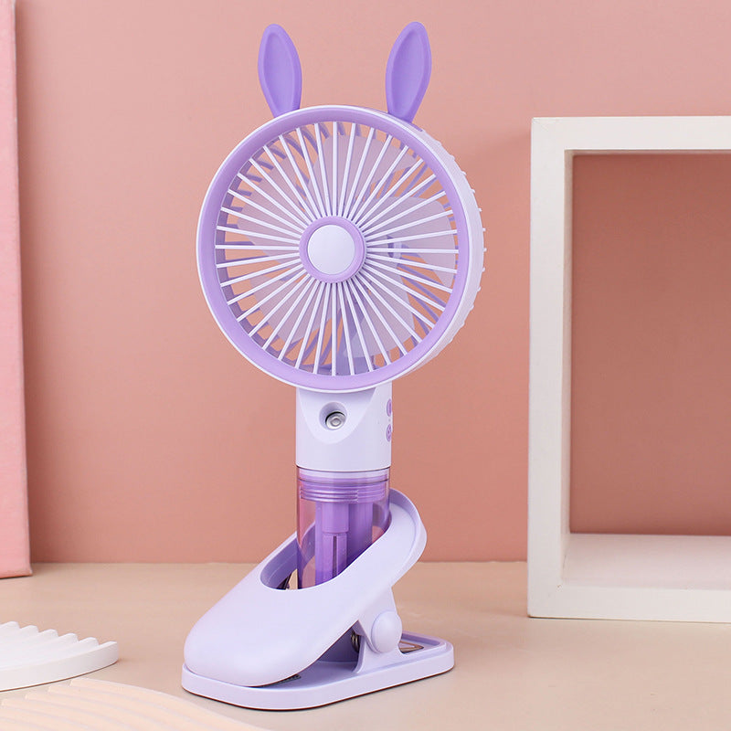 Cooling compact rechargeable clip-on misting handheld fan with detachable water reservoir and adjustable tilt Kalsten