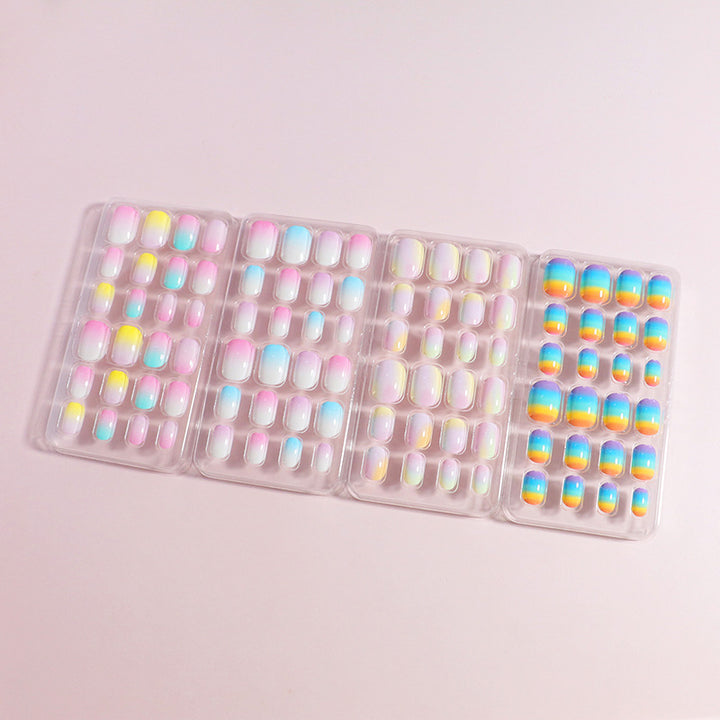 Rainbow Gradient Press-On Nail Tips Kalsten