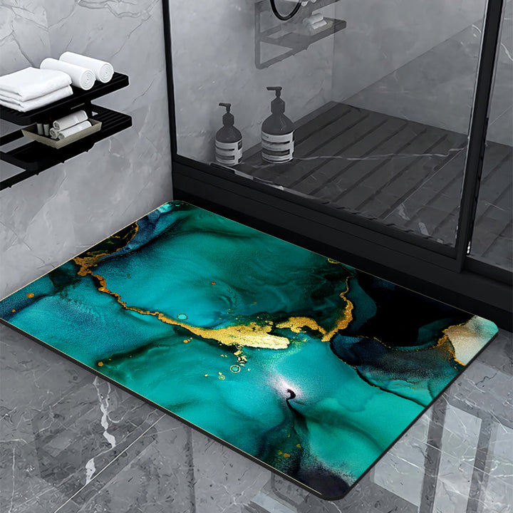 Luxury Marble-Effect Bath Mat Kalsten