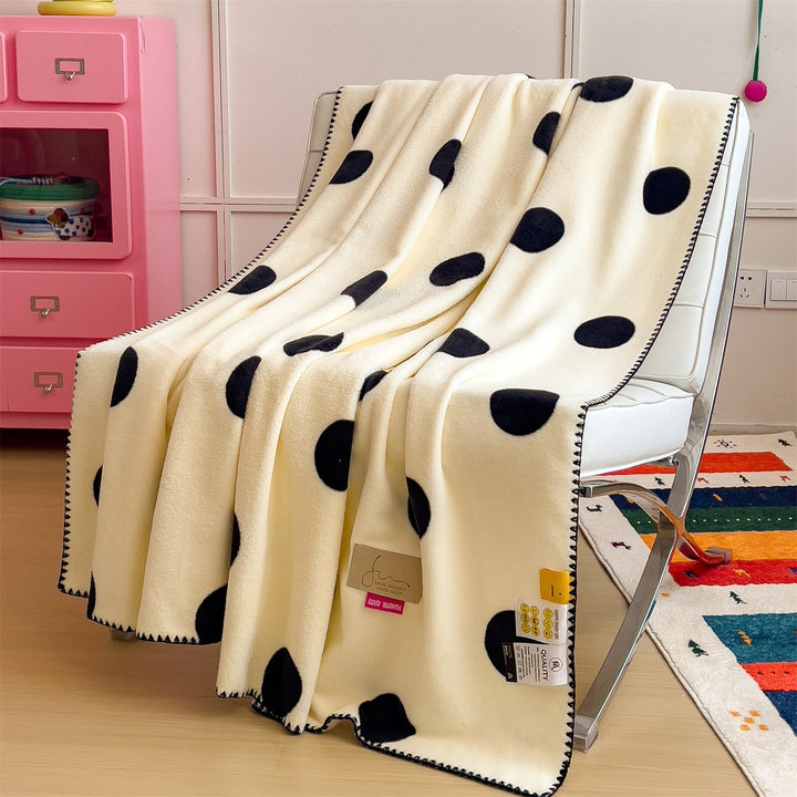Polka Dot Fleece Throw Blanket