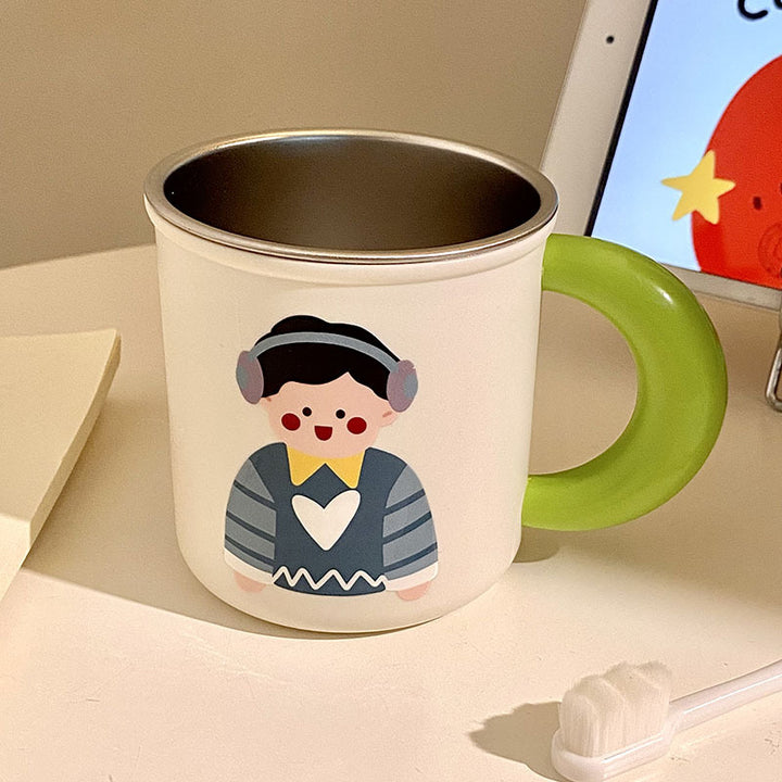 Stainless Steel Coffee Mug with Cheerful Children's Design Kalsten