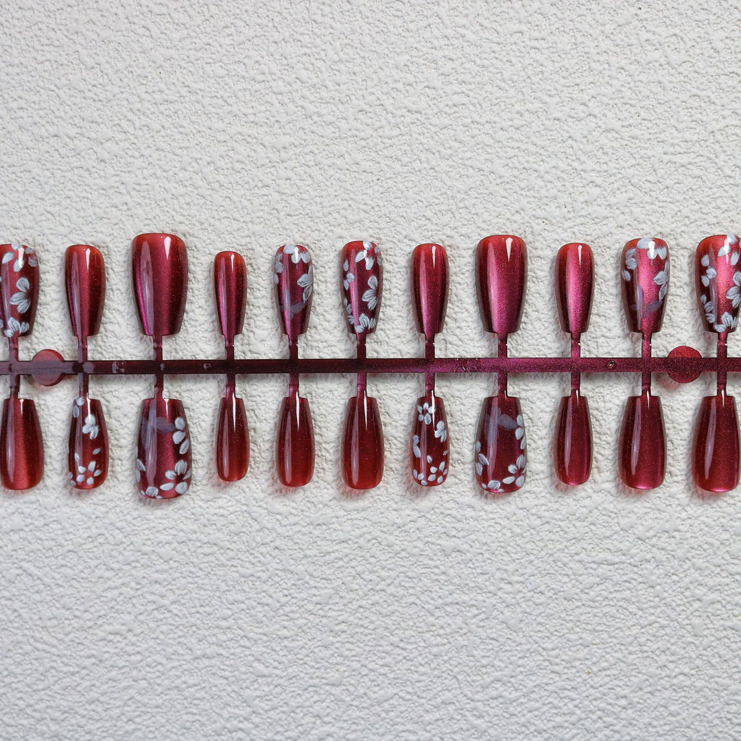 Premium Floral Press-On Nail Art Collection