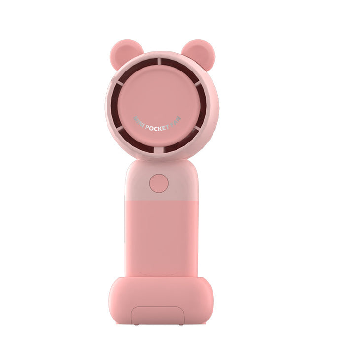 Women's Portable Handheld Fan with Cute Bear Design Kalsten