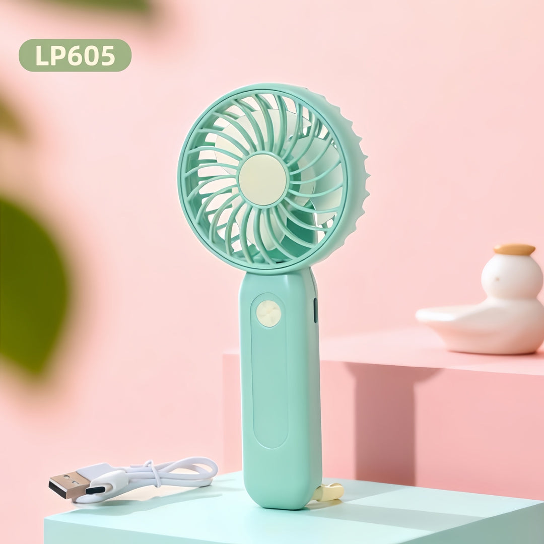 Women Portable Hand Fan with USB Charging Function and Elegant Design Kalsten