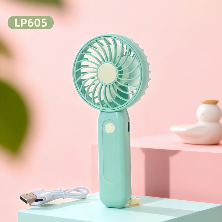 Women Portable Hand Fan with USB Charging Function and Elegant Design Kalsten