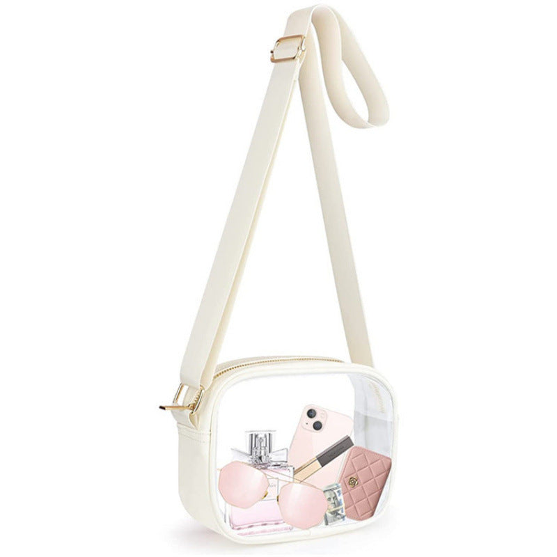 Practical shoulder bag with transparent inserts Kalsten