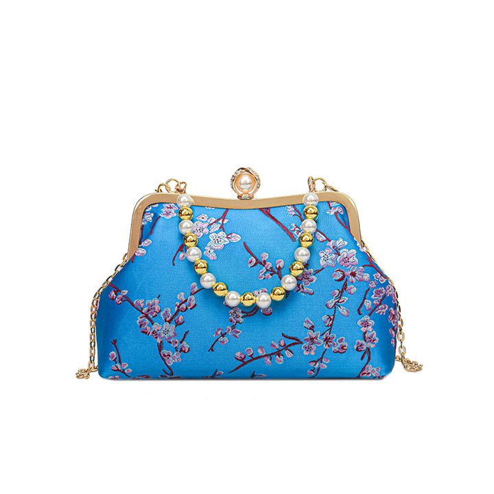 Floral Print Evening Clutch