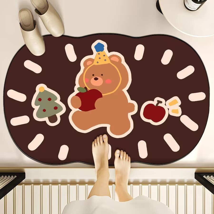 Plush Cartoon Bath Mat