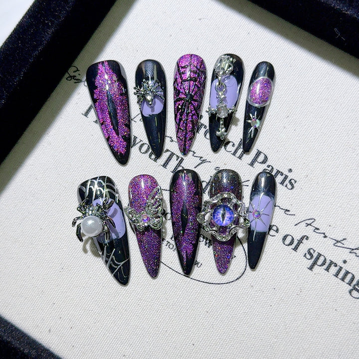Gothic-Inspired Decorative Nail Art Tips