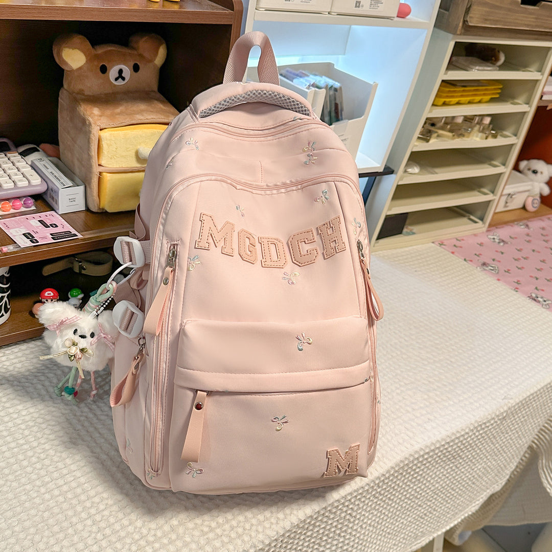 Embroidered Floral Printed Backpack Kalsten