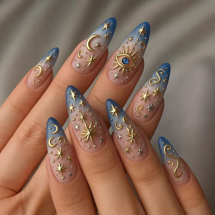 Amazing art nails with peacock feather design Kalsten