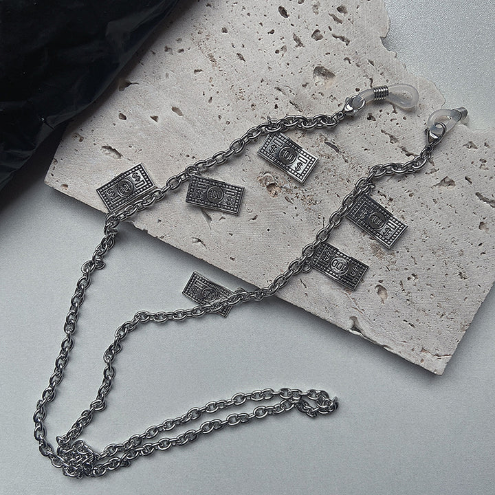 Trendy necklace with banknote pendants Kalsten