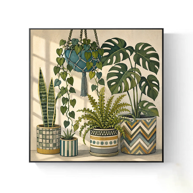 Decorative Indoor Plant Art Canvas Print