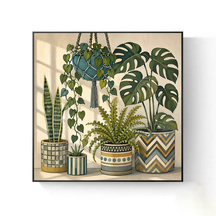 Decorative Indoor Plant Art Canvas Print