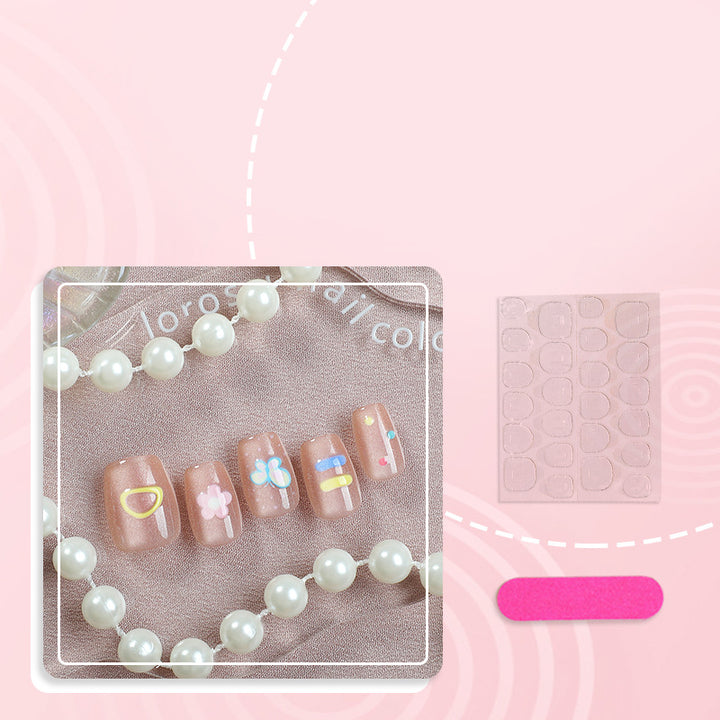 Playful Artistic Press-On Nail Set