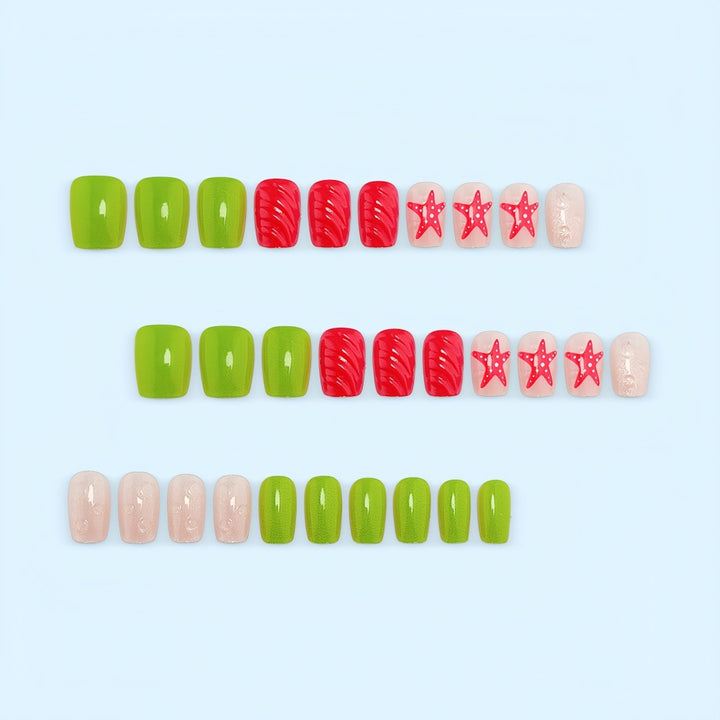 Artificial Nail Set with Festive Designs Kalsten