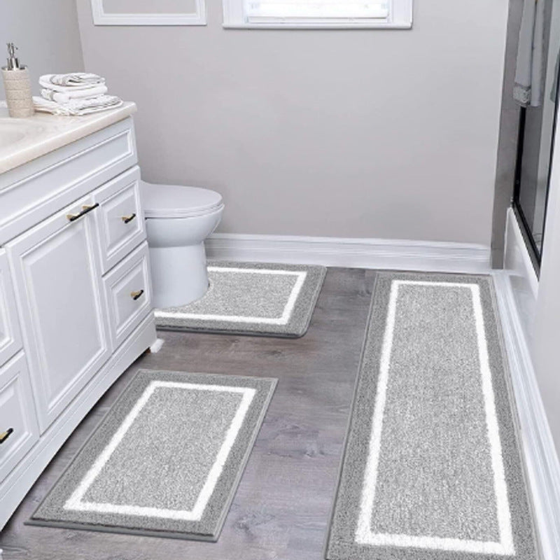 Elegant Textured Bath Mat Set Kalsten