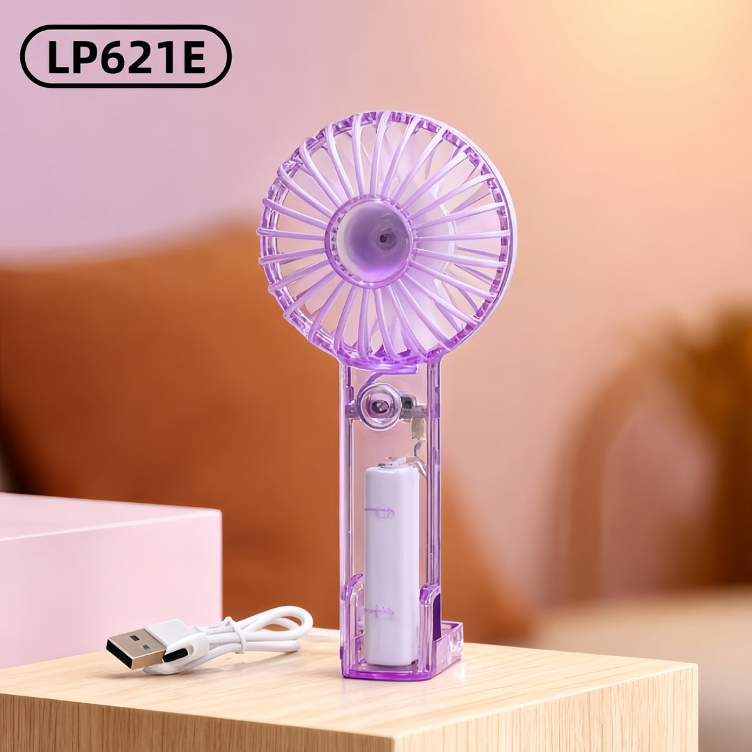Women's Portable Mini Hand Fan with Ergonomic Design and USB Connection Kalsten