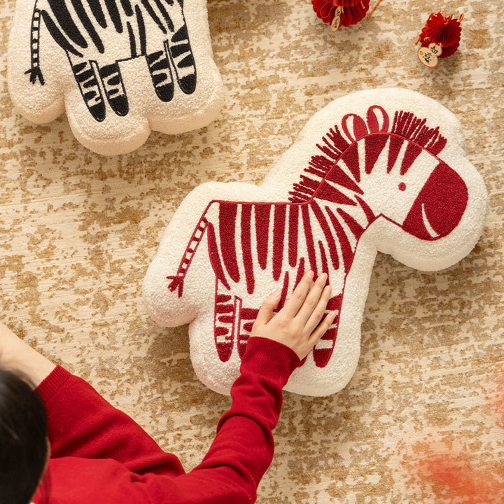 Cuddle pillow in zebra shape with extra soft plush cover Kalsten