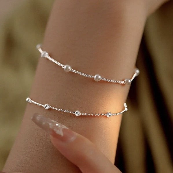 Adjustable Pearl Charm Bracelet Kalsten