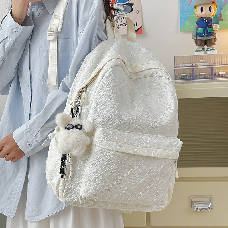 Backpack with Stylish Embossed Design and Multiple Compartments Kalsten