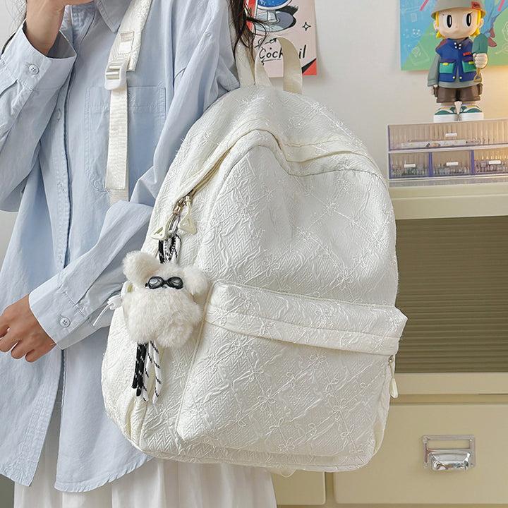 Backpack with Stylish Embossed Design and Multiple Compartments Kalsten
