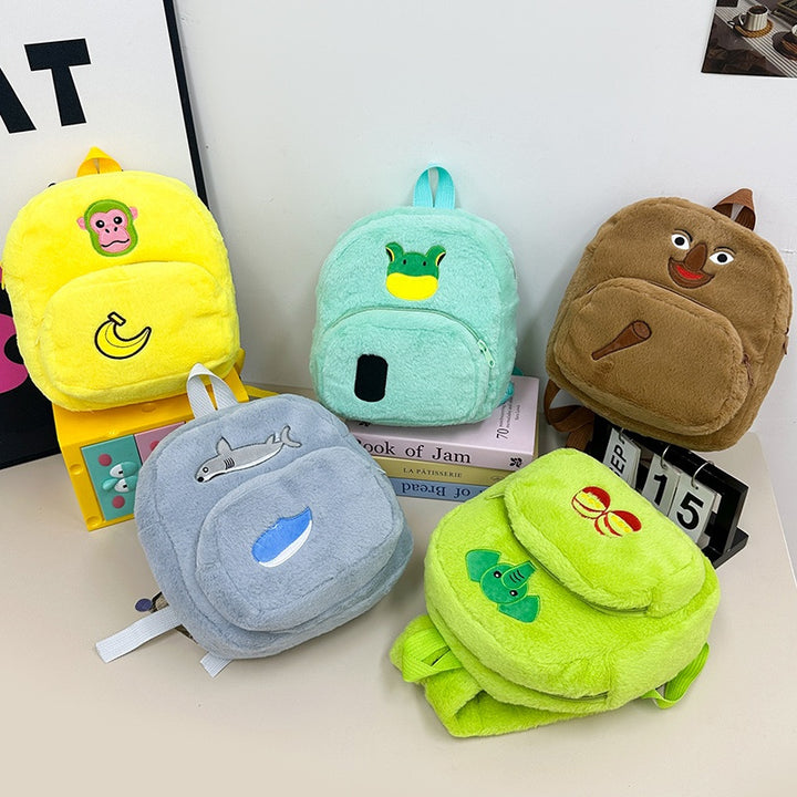 Plush children's backpack with cute monkey design Kalsten