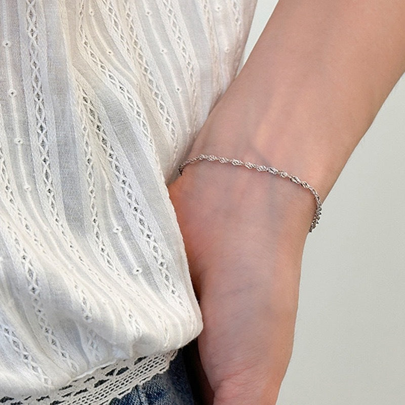Elegant Twisted Gold Chain Bracelet Kalsten