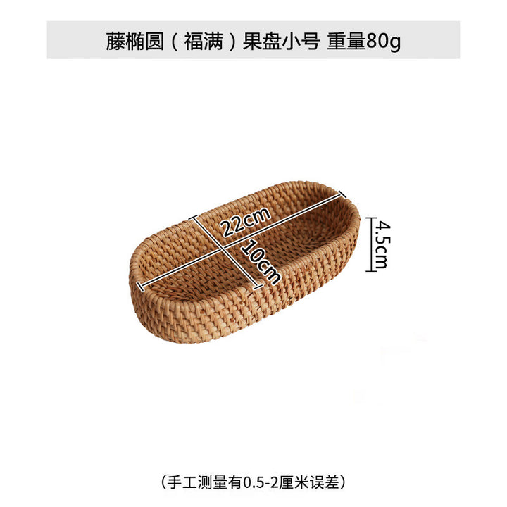 Women's oval decorative basket made of woven natural material Kalsten