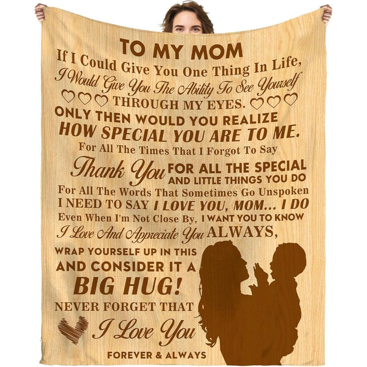 Sentimental Mother'S Day Message Fleece Throw Blanket
