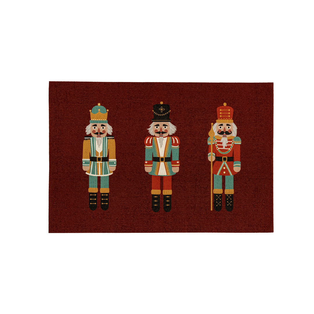 Christmas doormat with nutcracker motif