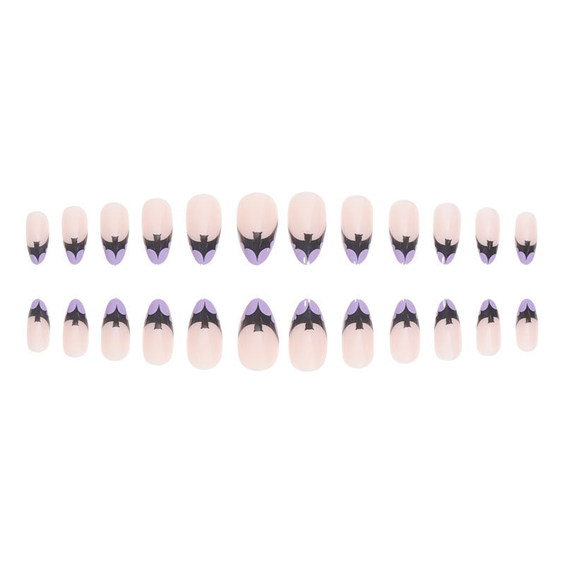 Artistic Stiletto Press-On Nails with Decorative Design Kalsten