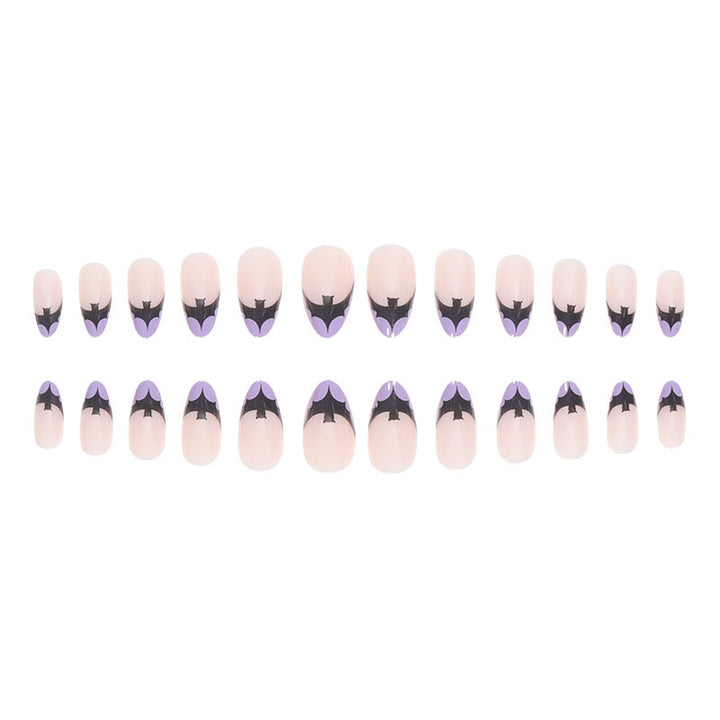 Artistic Stiletto Press-On Nails with Decorative Design Kalsten