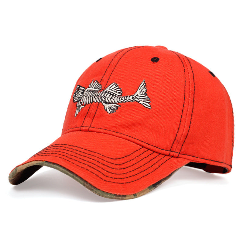 Men's Embroidered Fishing-Themed Baseball Cap Kalsten