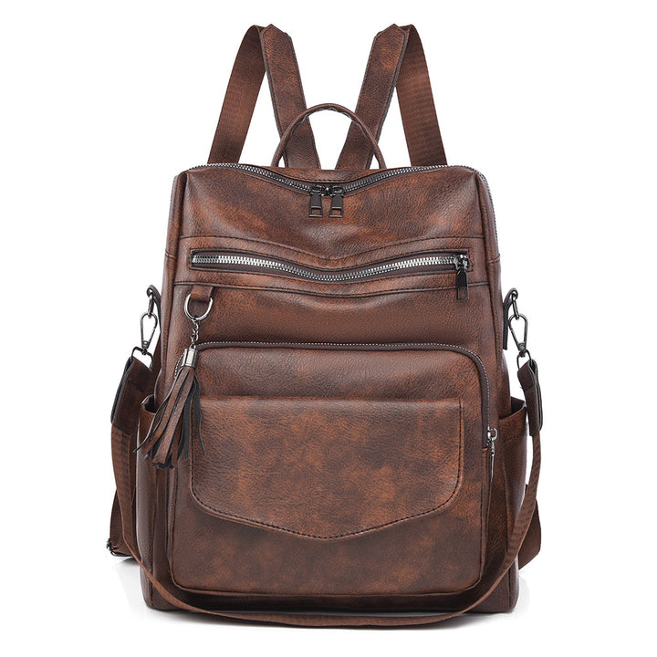 Vintage-Inspired Leather Backpack Kalsten