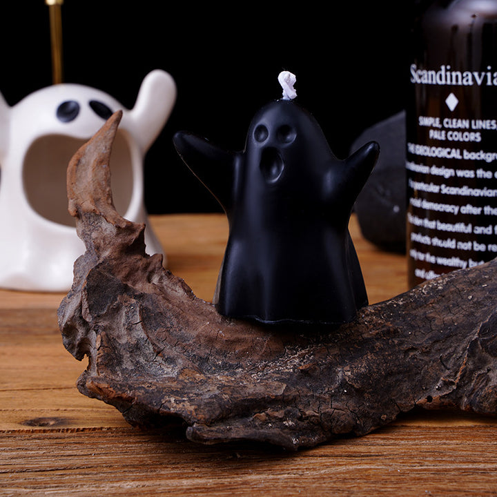 Mini Ghost Sculptural Soy Wax Candle with Cotton Wick