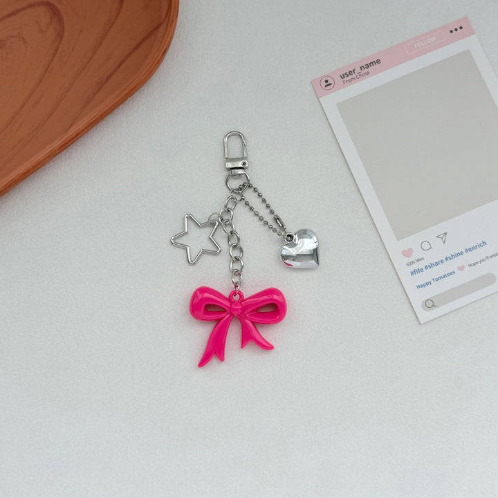 Playful Bow and Star Keychain Kalsten