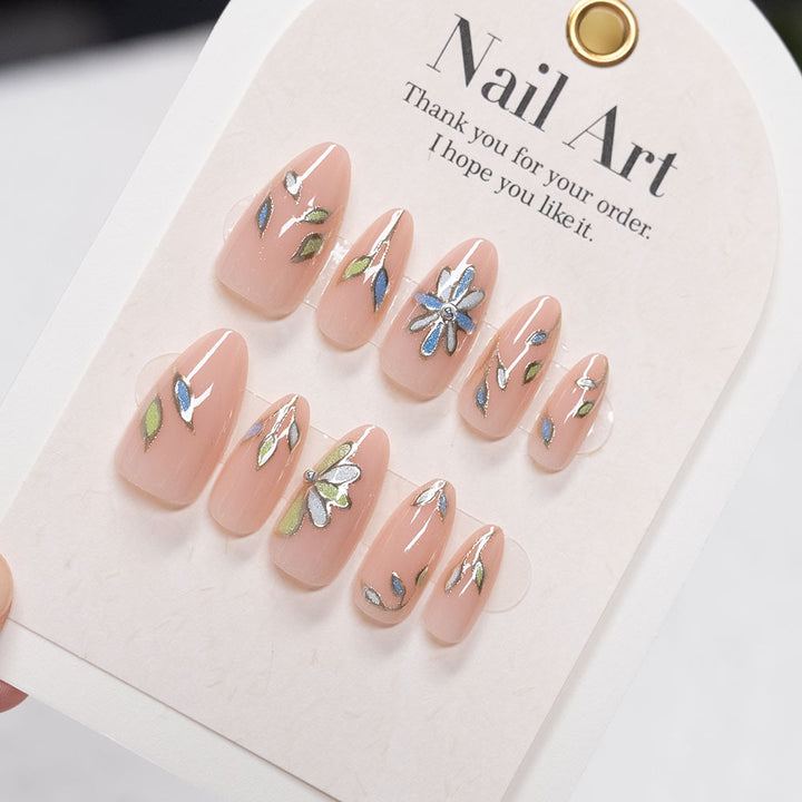 Floral Embellished Press-On Nails  1791110766