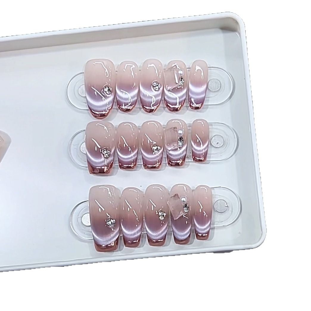 Premium Press-On Nail Set with Elegant Gradient Design Kalsten