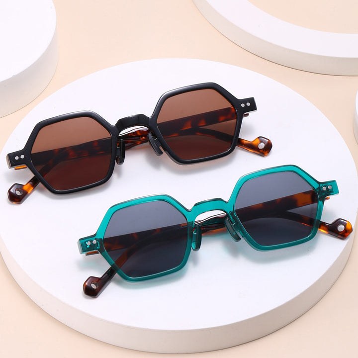 Women's Geometric Sunglasses in Modern Hexagon Design Kalsten
