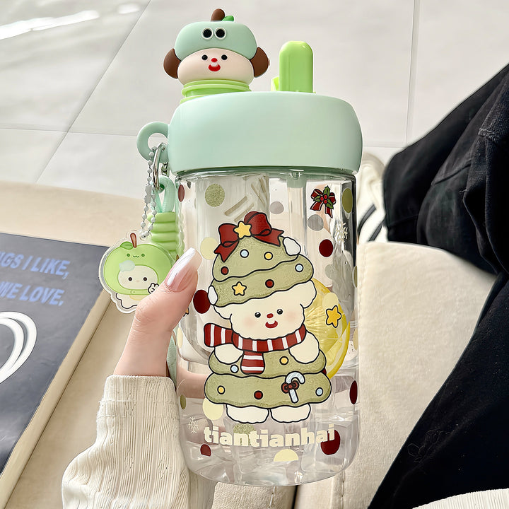 Unisex water bottle with cheerful Christmas design Kalsten