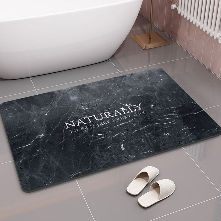 Geometric Patterned Memory Foam Bath Mat for Bathroom