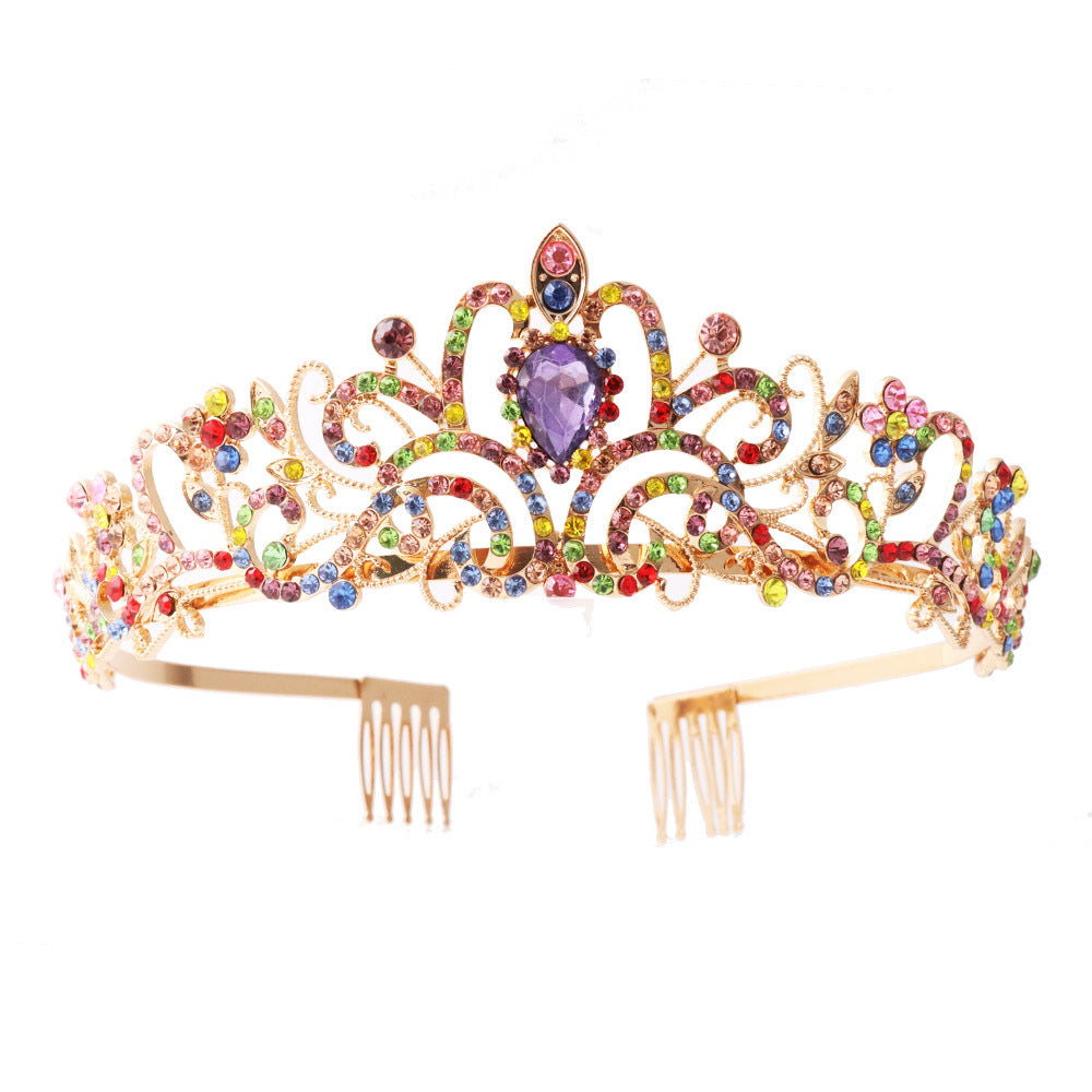 Ladies Sparkling Crystal Tiara with Filigree Design Kalsten