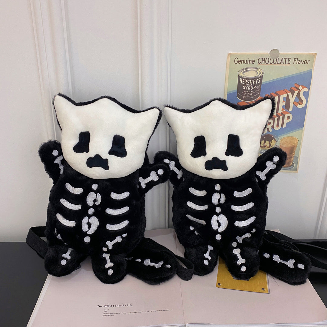Cute Skeleton Plush Backpack