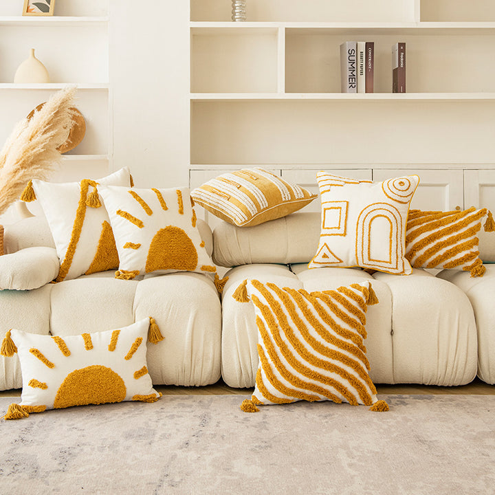 Decorative Tufted Geometric Throw Pillow Cover