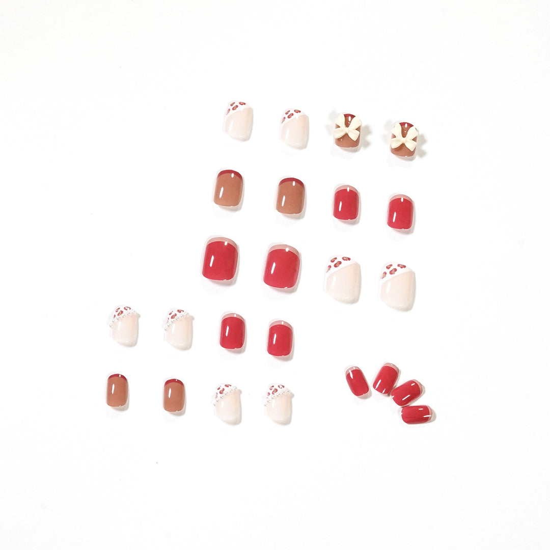 Artful nail art with elegant bow design Kalsten